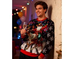 Feestelijke Kersttrui met 3D Print - Ugly Christmas Sweater voor Heren en Dames