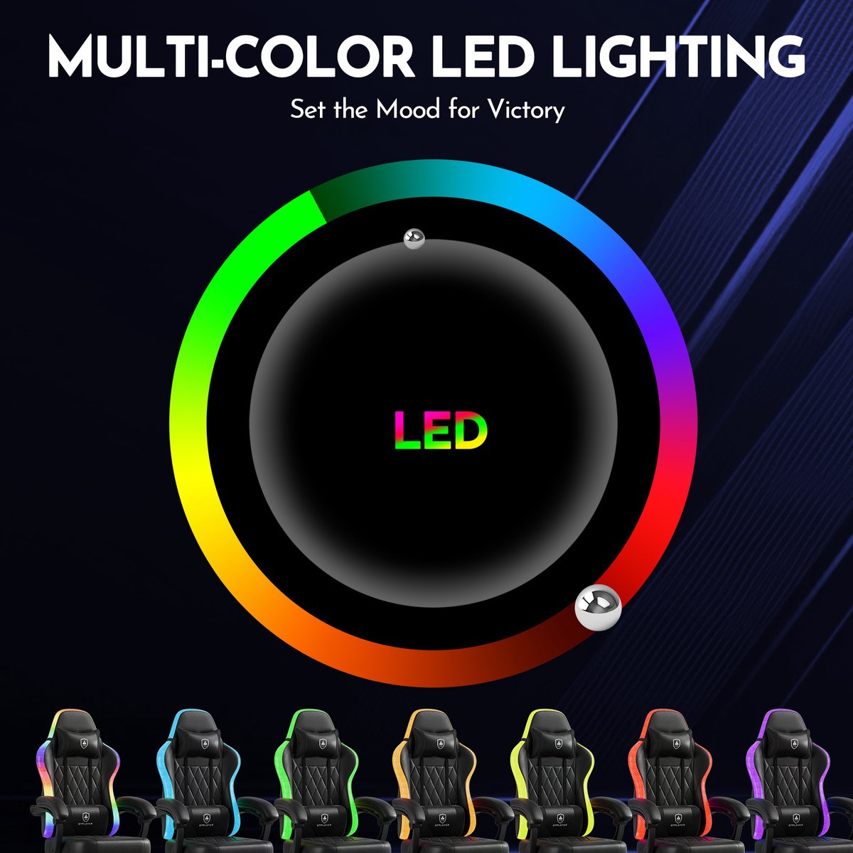 GTPLAYER Gamingstoel met LED Lichtstrip en Afstandsbediening - afbeelding 3