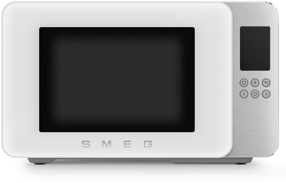 SMEG MOC01WHMEU - Magnetron met grill - Soft-close - 1900W - Inverter technologie - 29L - Mat Wit