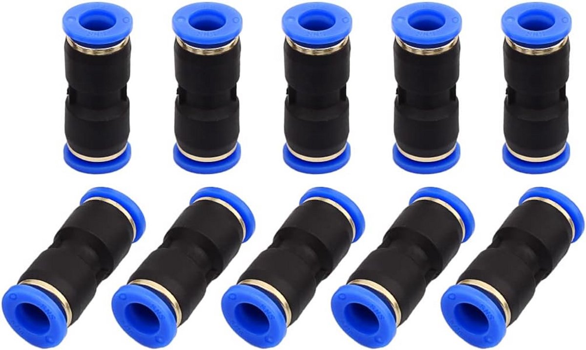 10 Stuks Rechte Pneumatische Verbinders voor Luchtslang 8 mm