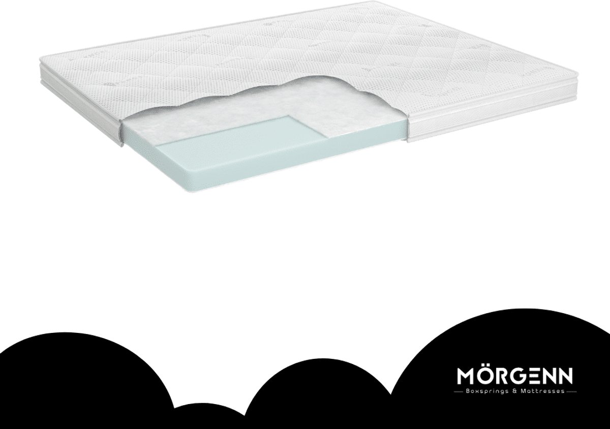 Mörgenn M-Suite Topper - Luxe Hybride Schuim Topper - HY35 - ca. 12cm - 80x220 cm Wit