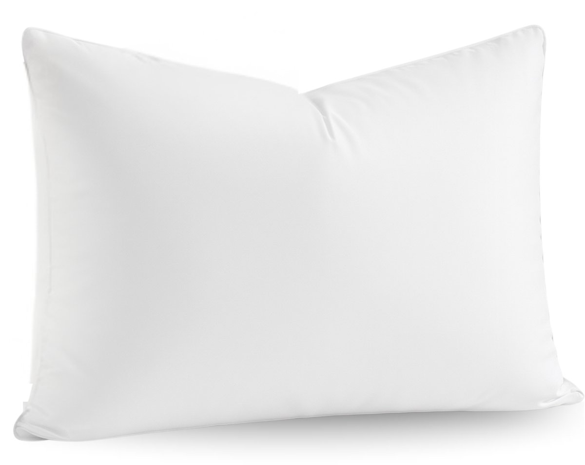 Sleep Comfy Luxe Dons Hoofdkussen – 60 x 70 cm – Zacht & Veerkrachtig – Ademend Katoenen Tijk – Voor Rug-, Zij- en Buikslapers