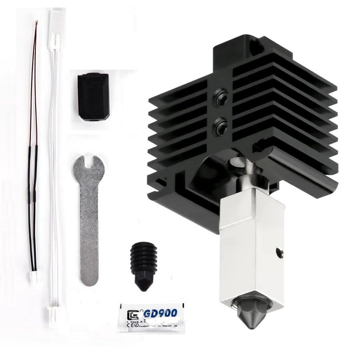 Vervangende Hotend Assemblage met Gehard Stalen 0.4mm Mondstuk voor X1 Serie 3D Printers