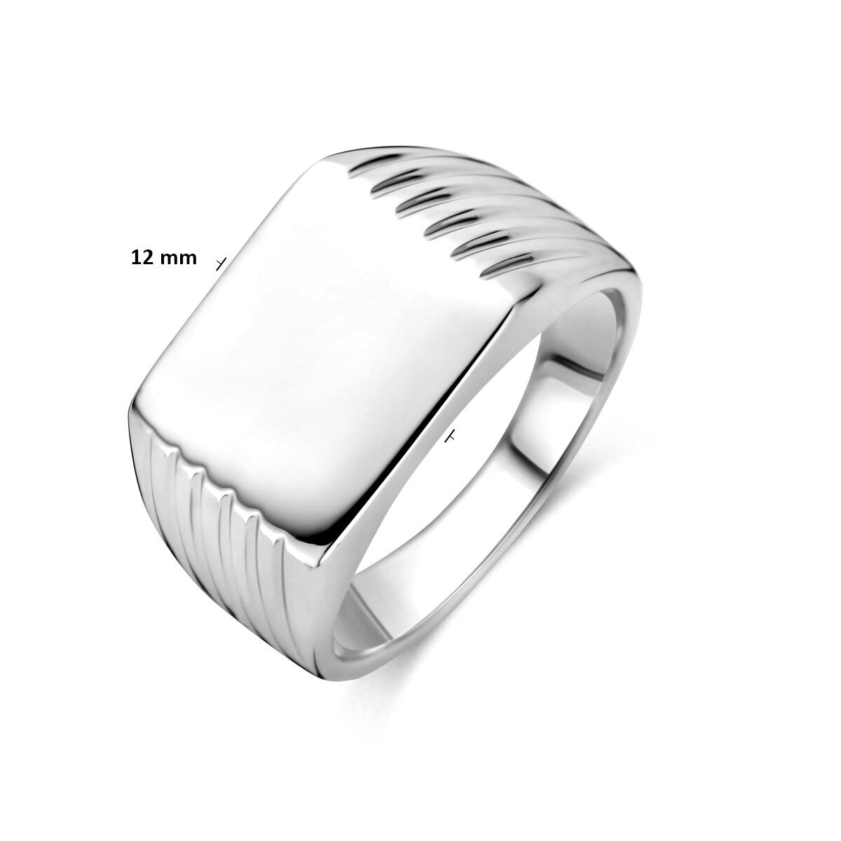 Zilveren Graveerring – Gerhodineerd 925 Zilver 12 mm - 1341797