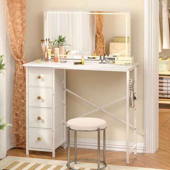 Make uptafel Zonder Spiegel 80 X 40 X 77 5 Cm Compacte Schminktafel make-uptafel-zonder-spiegel-80-x-40-x-77-5-cm-compacte-schminktafel