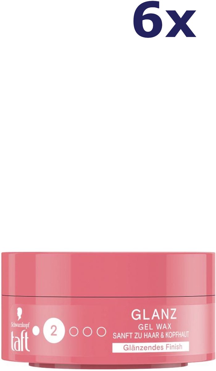 6x Taft Styling Gel Wax Glanz 75ml