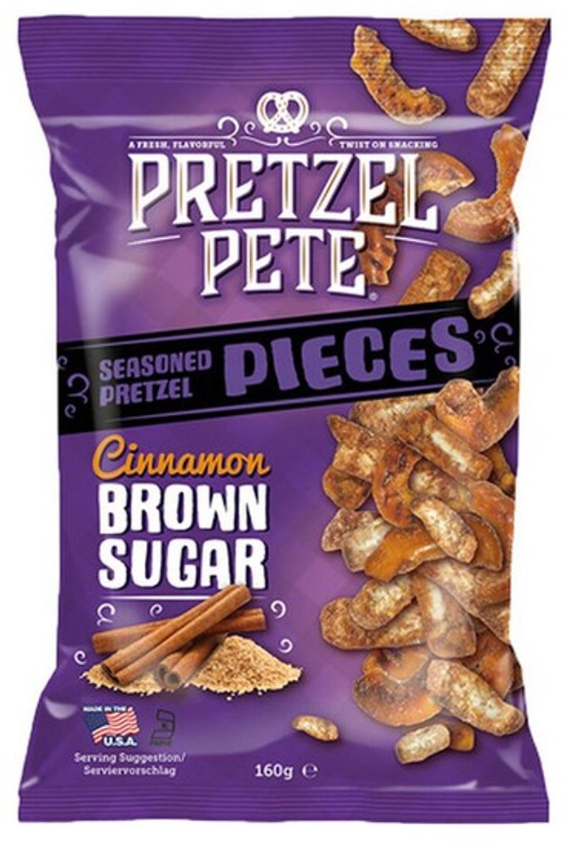 Pretzel Pete | Cinnamon Brown Sugar Pieces | 160 gram