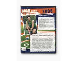 Verjaardagsposter – Gepersonaliseerde poster voor veldhockeyspeler – origineel verjaardagscadeau– hockeydesign – fotocollage-uniek en persoonlijk-cadeau met foto-A4