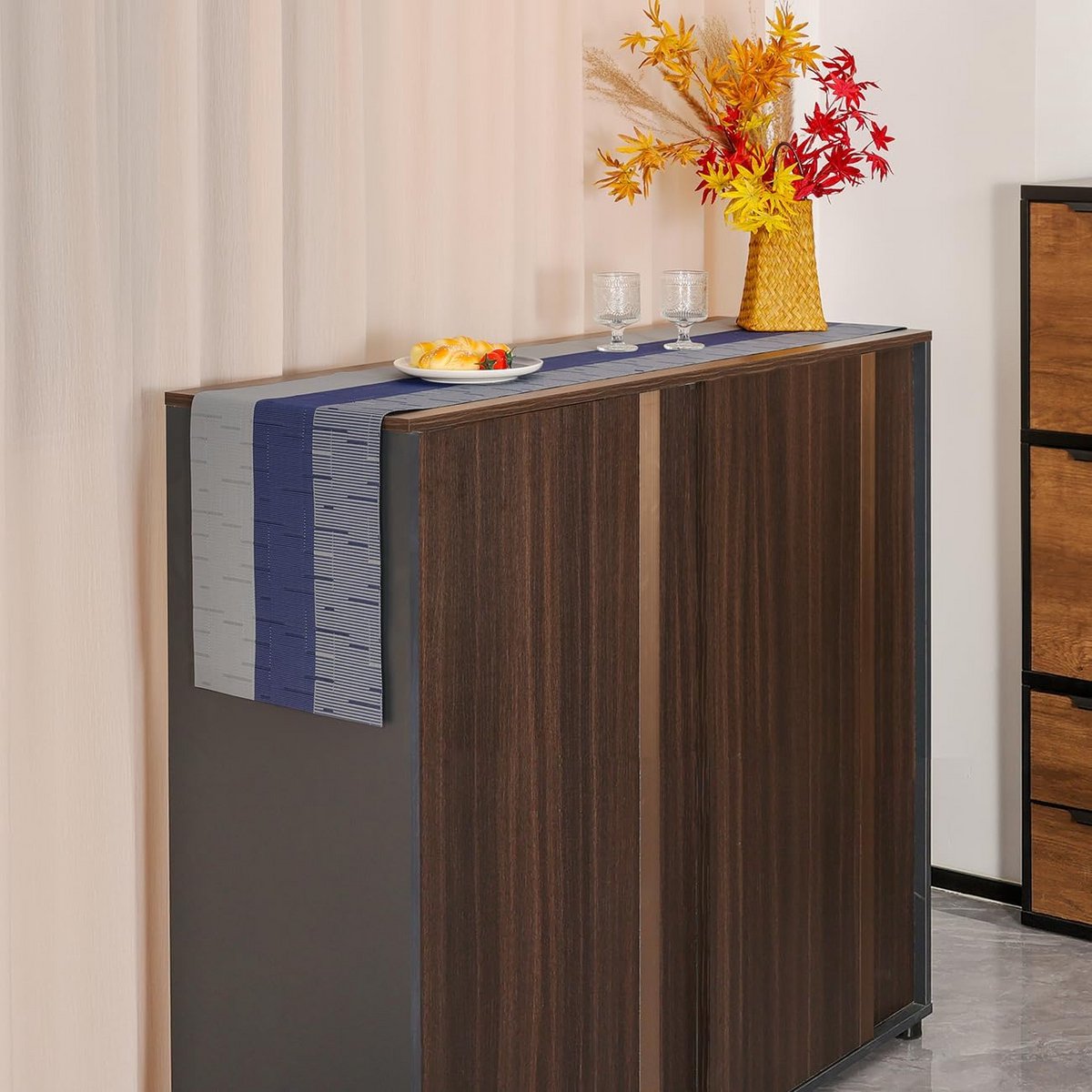 Moderne PVC Tafelloper Boho Stijl Wasbaar en Hittebestendig 30 x 180 cm