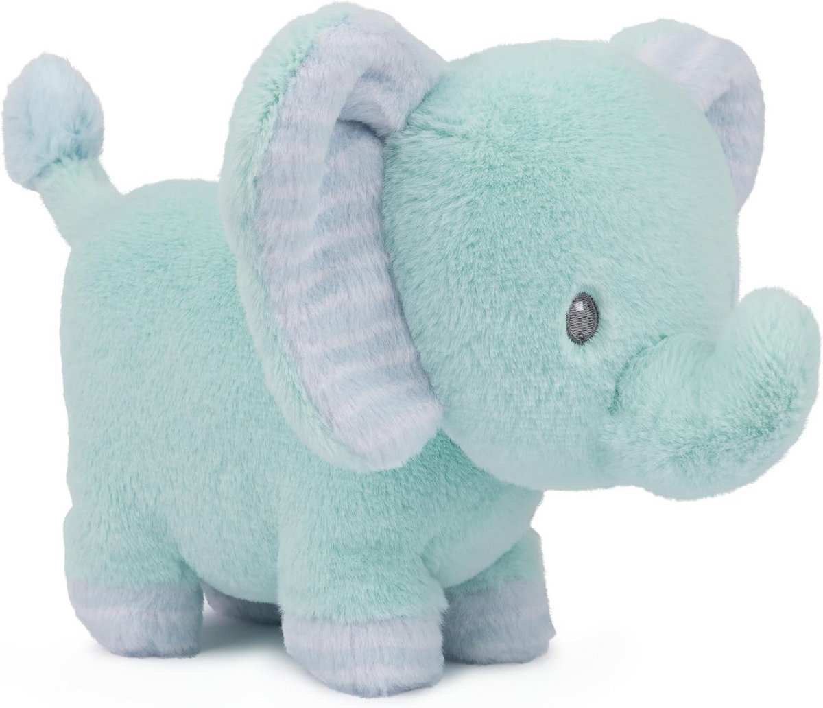 Pluche Olifant Klokkenspel - Knuffeldier Baby - Babyspeelgoed Stimuleren - Geborduurde Gezichtsdetails - 178 cm - Groenblauw