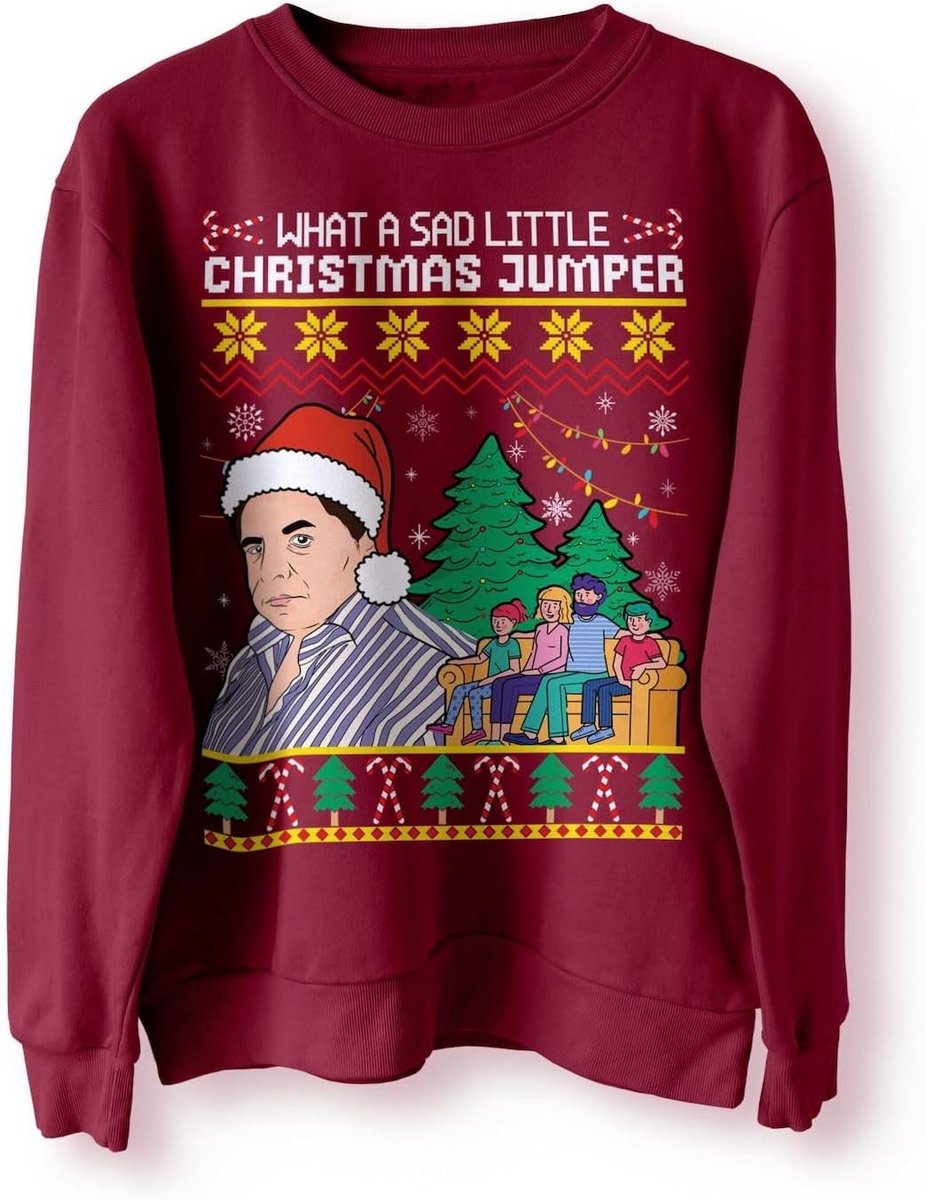 Grappige Kersttrui met Britse TV Meme voor Heren en Dames