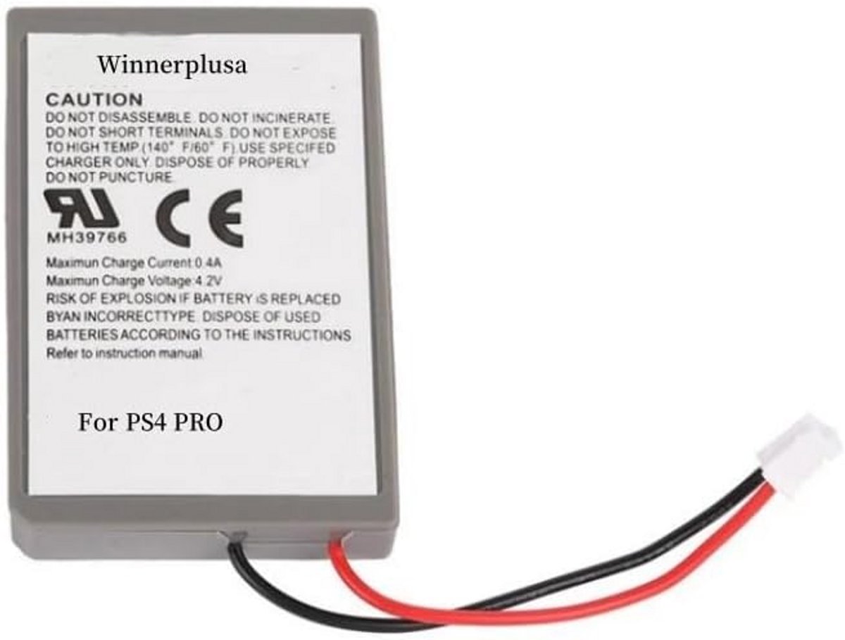 Vervangende Oplaadbare Batterij (2000mAh) voor PS4 PRO Controller met Oplaadkabel