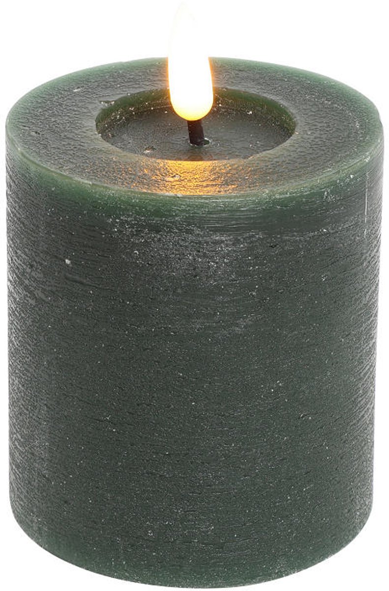 Countryfield LED stompkaars speelgoed rustiek 7,5x8cm donker groen decoratie.