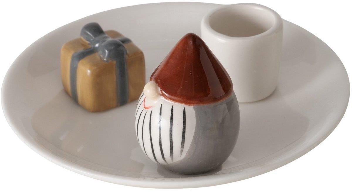 Boltze Home kandelaar gnoom multicolor Ø12cm decoratief karton.