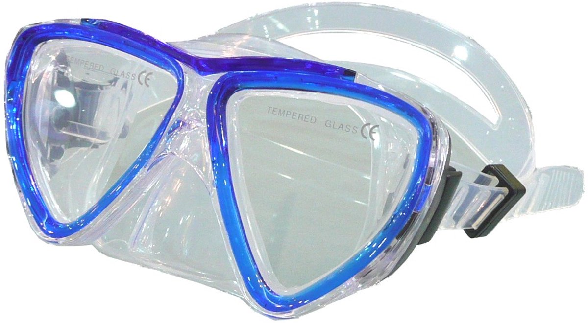 Duikmasker KID Blauw Transparant Silicone Shallow
