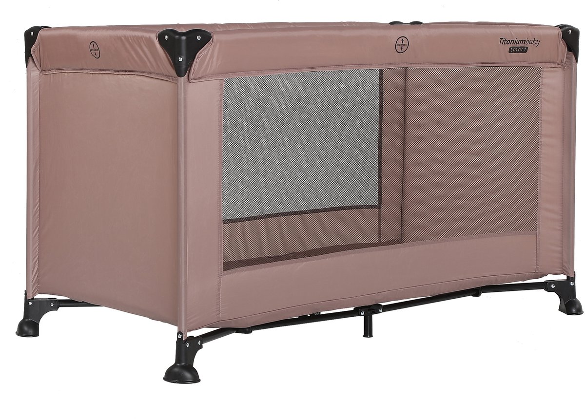 Titaniumbaby Campingbed SMART Jordan met verhoger 60x120 Taupe inclusief draagtas thumbnail 4