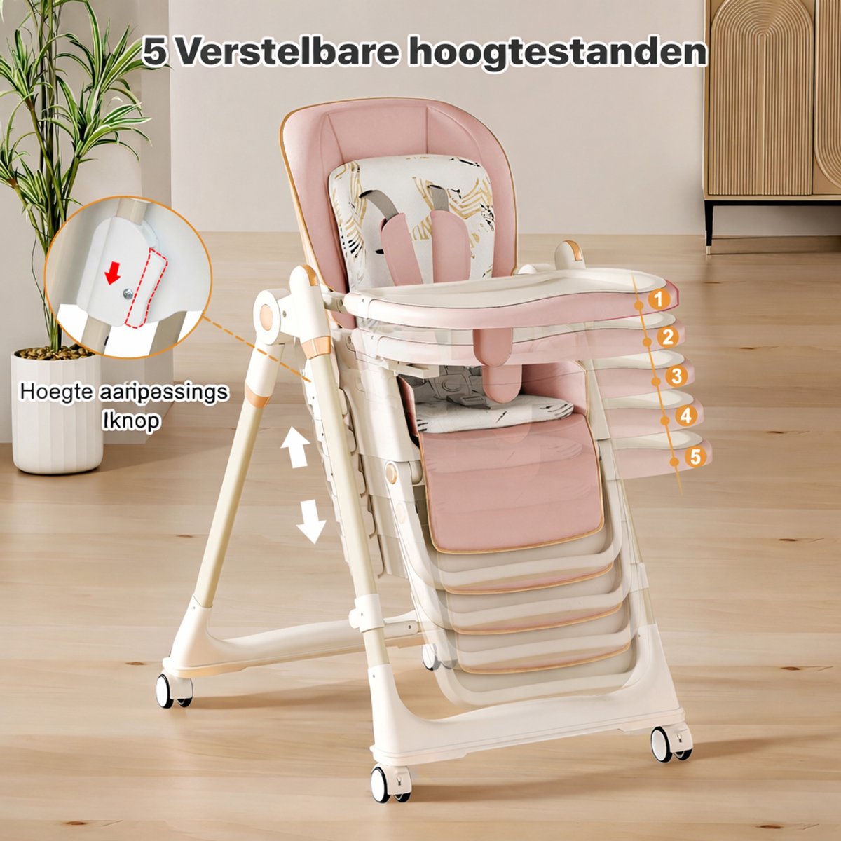 Kinderstoel Kinderstoel 4-in-1 Schommelstoel - afbeelding 5