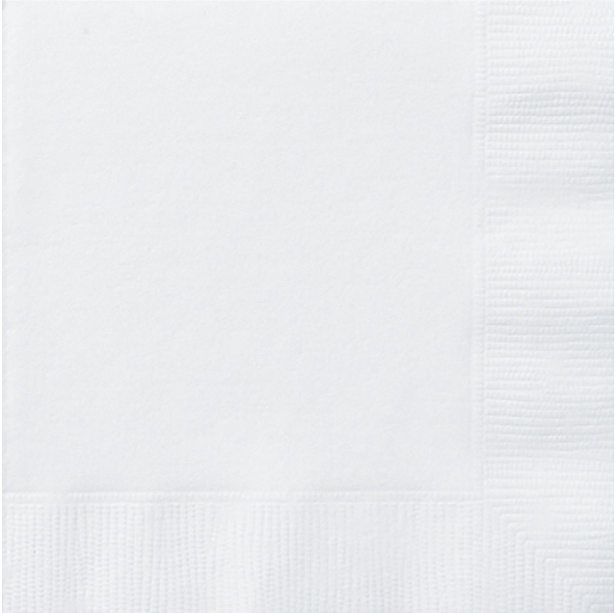 UNIQUE - 20 witte papieren servetten 33 x 33 cm met fijne strepen