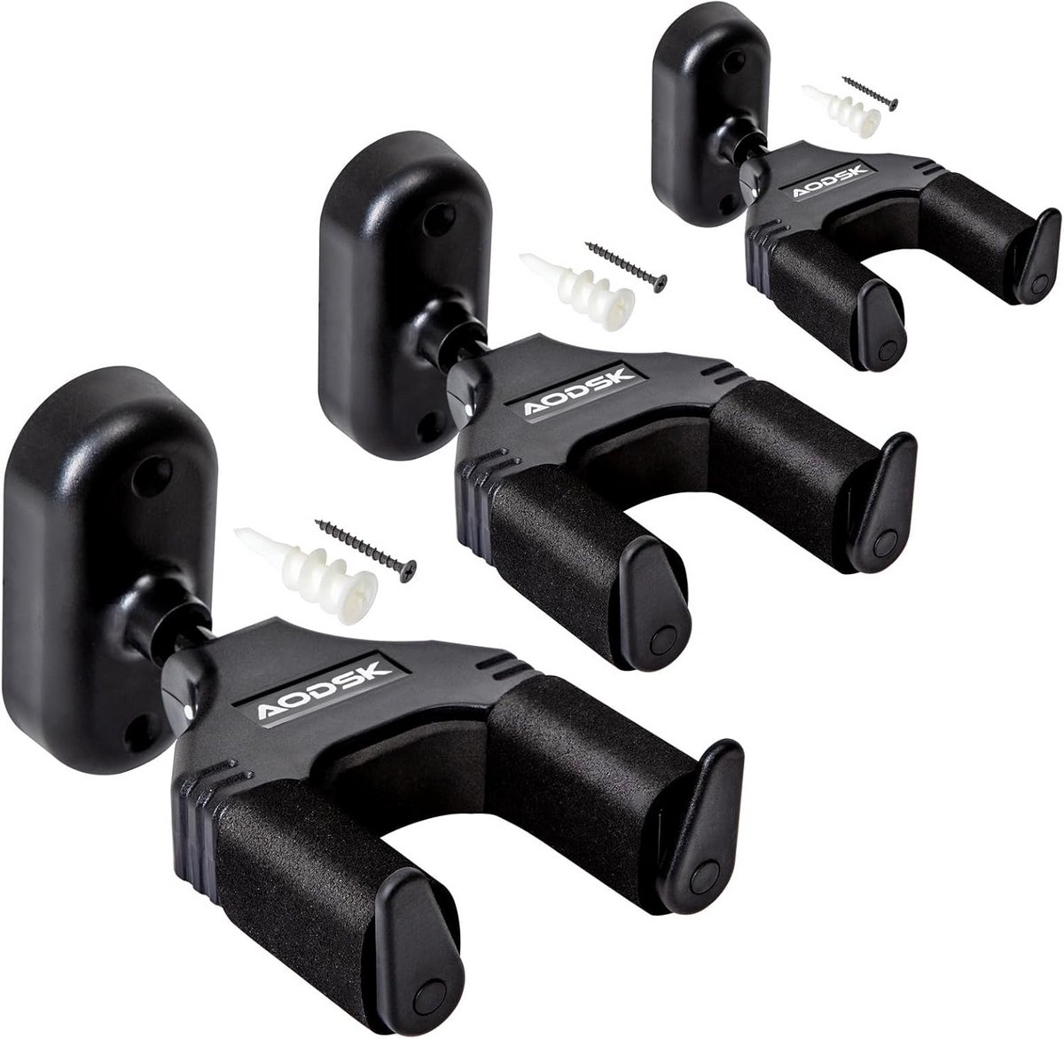Gitaar Muurbeugel met Automatisch Vergrendelingssysteem - Set van 3 Stuks