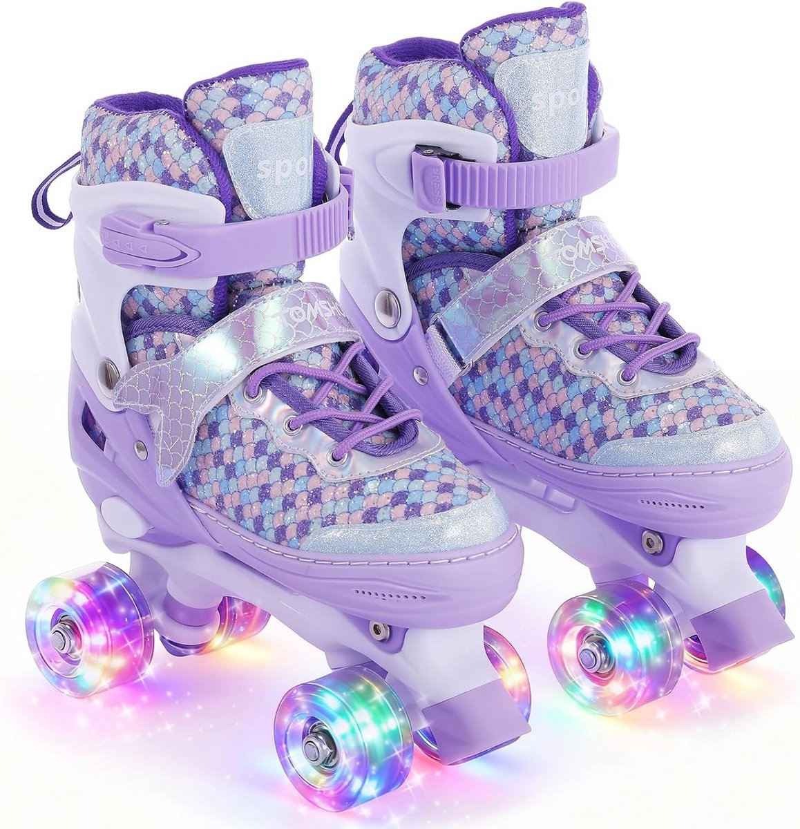 Verstelbare Rolschaatsen voor Meisjes en Dames met LED Verlichting - Geschikt voor Beginners