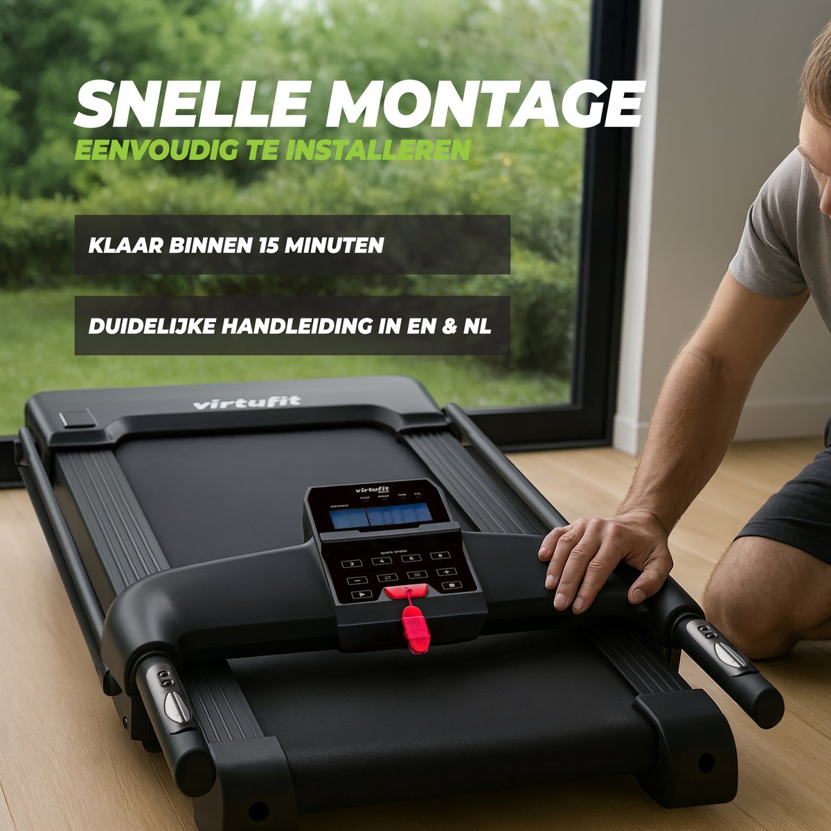 VirtuFit TR-50i Inklapbare Loopband 12 km/u Zwart - afbeelding 3