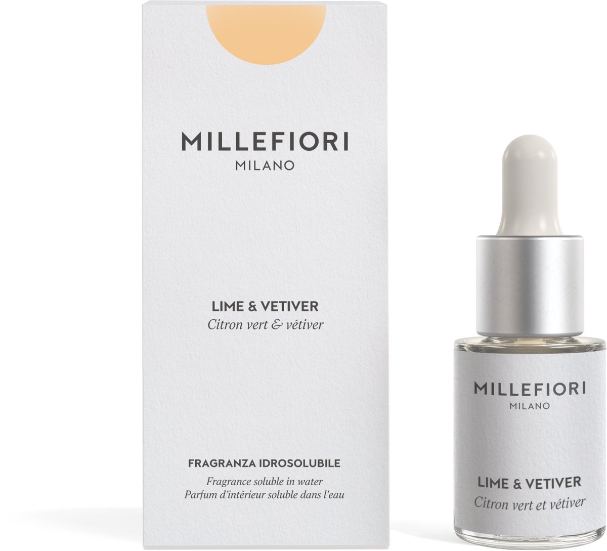 Millefiori Milano - Geurolie voor Aroma Diffuser 15 ml - Lime & Vetiver - Geurverspreider