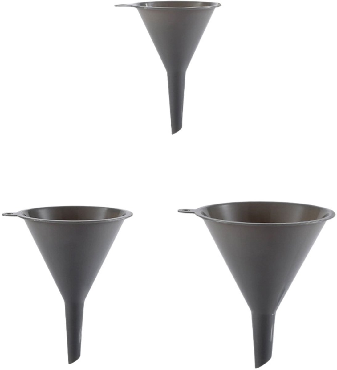 Keukentrechterset (3 stuks), ronde keukentrechters voor het vullen van flessen.