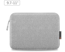 Luxe Bescherm-Opberg Hoes Pouch Sleeve voor Lenovo Tab 10.1 - M11 - Yoga Tab - Idea Pad - Grijs