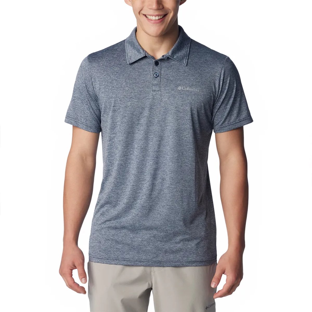 Columbia Hike™ Korte Mouw Poloshirt 2XL Man Marineblauw