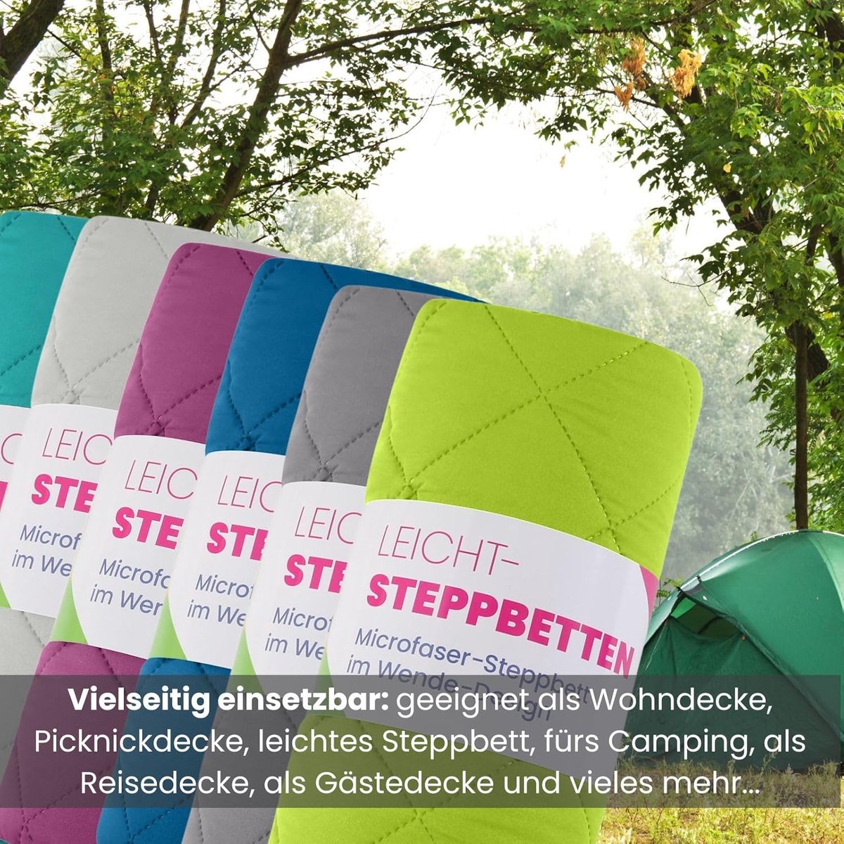 Zomerdekbed 200x200 cm Microvezel Omkeerbaar – Licht & Ademend Campingdekbed – Wasbaar op 95°C – Oeko-Tex – Grijs / Lichtgrijs – Pauwhome