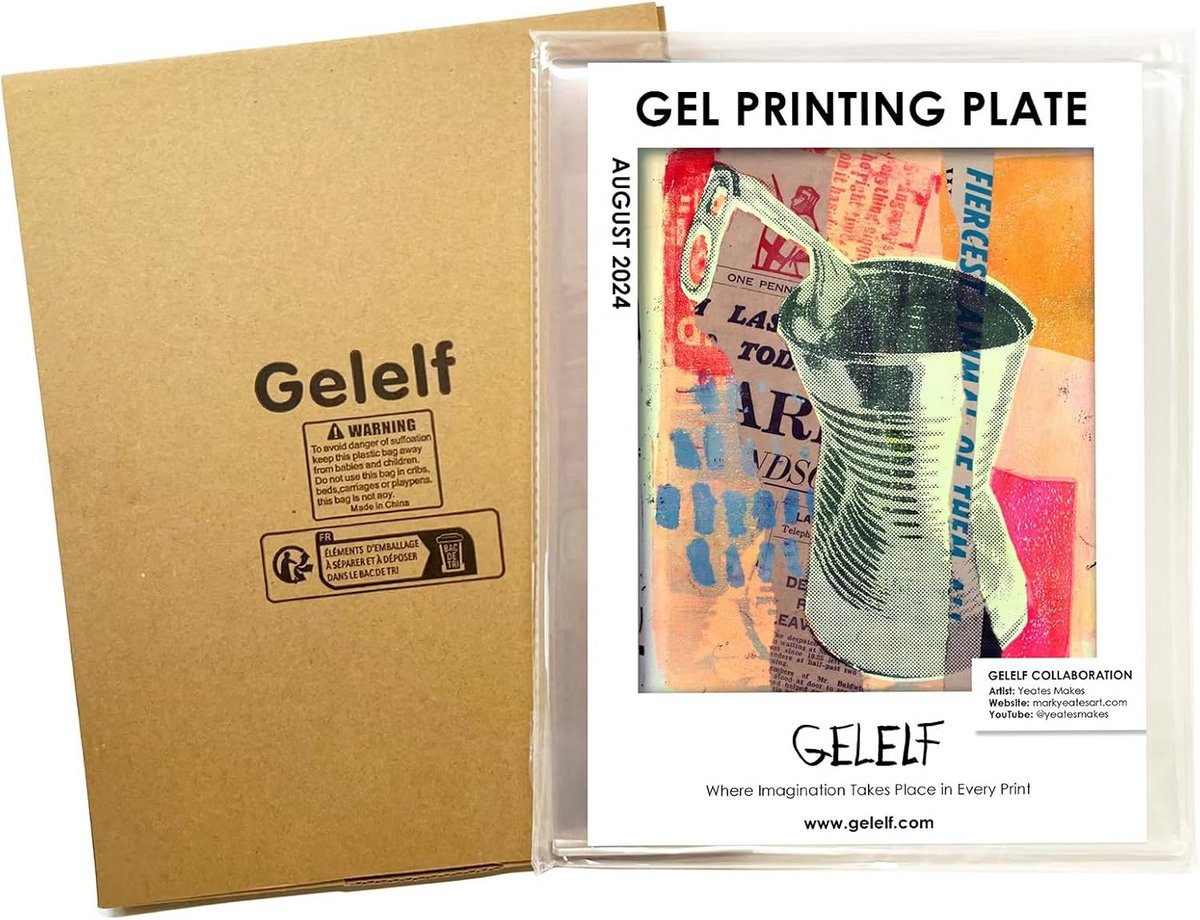 Flexibele Gel Drukplaat A5 voor Monoprinting en Prentkunst
