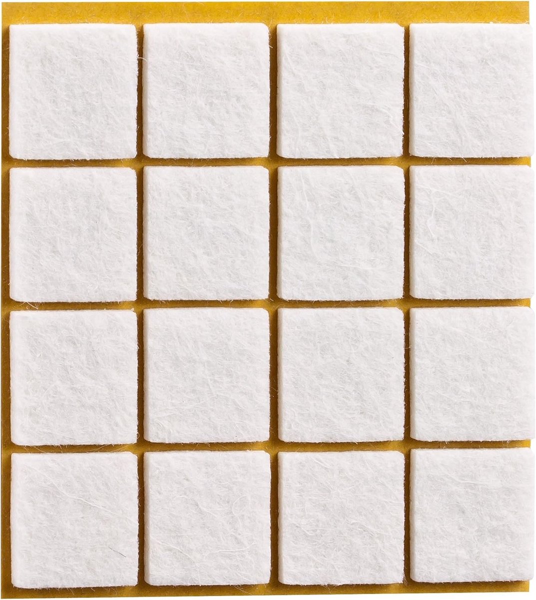 Zelfklevende Viltglijders Hoek 22x22mm Wit voor Parket en Meubels - Set van 16