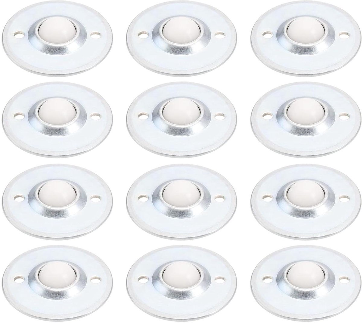 Allecto- Universele Wiel Ballen - Castor - 2 Gaten Lager - CY-15B - Kogellager Roller Voor Thuis Banken - Display Kasten Planken - Geschikt voor Banken - 12 Stuks - Zwart - Roterende Wielen .