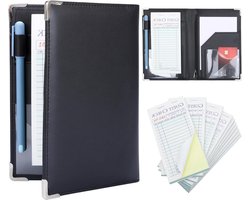 Allecto - Gast controleert servernotitieblokken - map - 10 boeken - ober/serveerster papier - ontvangst van eten - restaurant - geschikt voor Allecto.