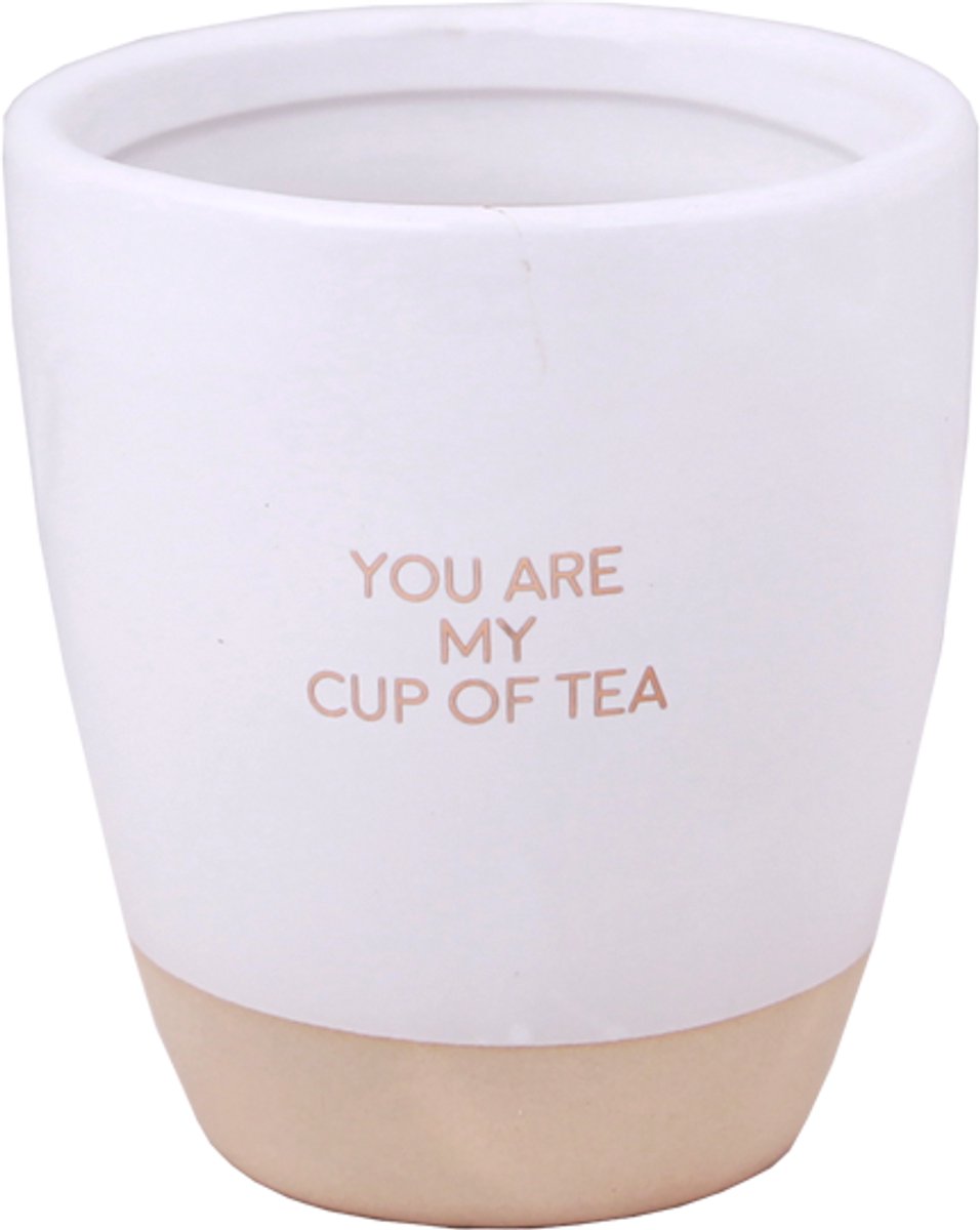 MY FLAME - Sojakaars in theekop - YOU ARE MY CUP OF TEA - Geur: Herbal infusion - Maat: D9 x H10 cm - Branduren: 60u