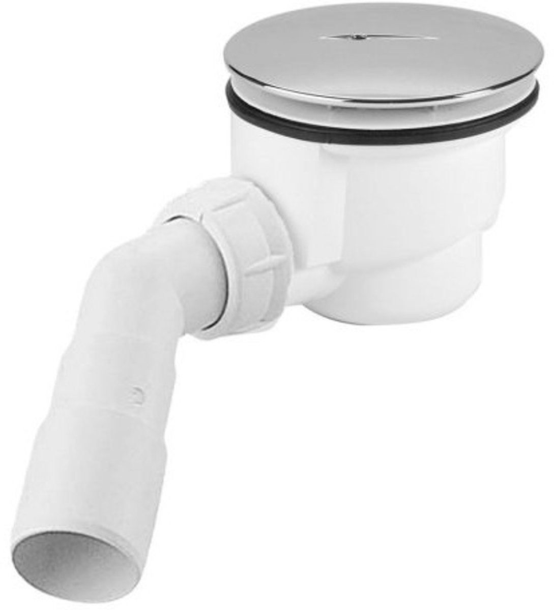 Nicoll Turboflow TB90 chroom sifon voor douchebak deksel Ø 115 mm