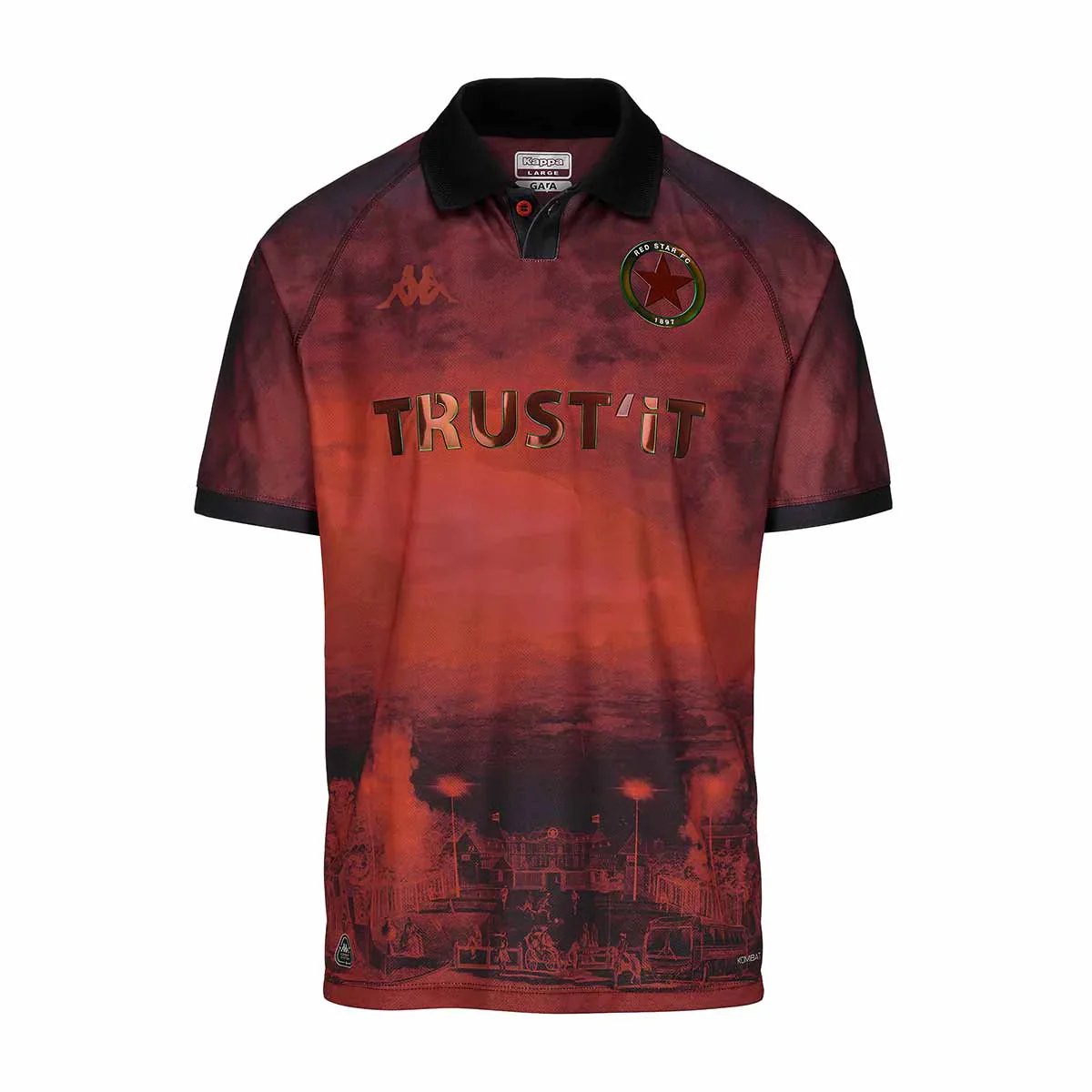 Red Star FC Shirt - Voetbalshirt Frankrijk - Voetbalshirt Red Star FC - Rood Shirt 2025 - Maat XXL - Frans Voetbalshirt - Unieke Voetbalshirts - Voetbal - Globalsoccershop