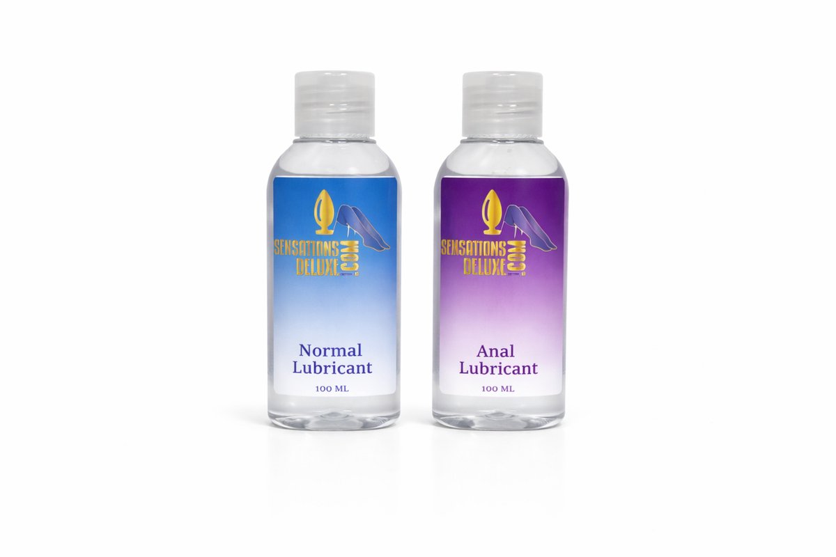 Sensationsdeluxe - Glijmiddel Anaal 100 ml - Glijmiddel Normaal 100 ml - water basis - knijp flesje - geschikt man vrouw / vrouw en vrouw / man en man / zonder smaak