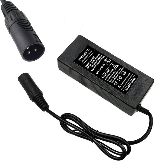 E-bike lader SSLC084V42 – 36V 2A – XLR3 3-pins