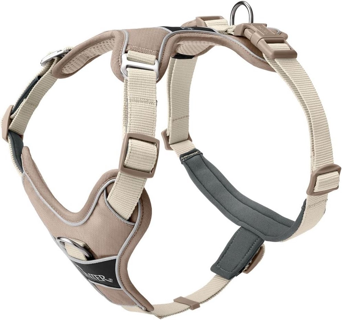 Ergonomisch en Verstelbaar Hondentuig Blauw Taupe Grote Maat
