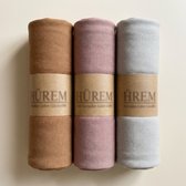 FIRASET Hurrem Collectie – 3-delige Jersey Sjaal Set - Hoofddoek - Hoofddeksel - Hijab | Evenwichtige Aardetinten