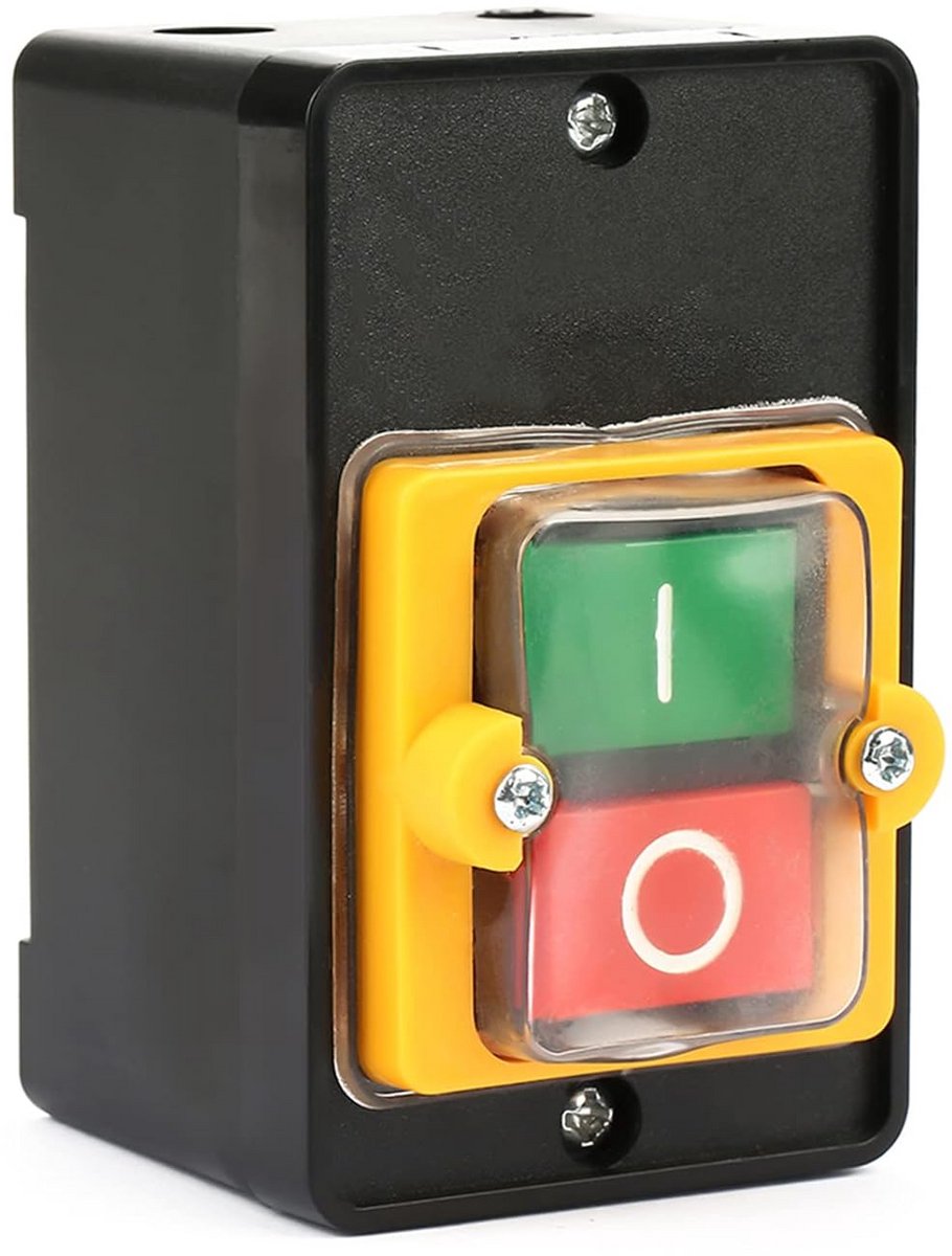 Waterdichte Start Stop Drukknopschakelaar 10A AC220V/380V voor Motorbesturing