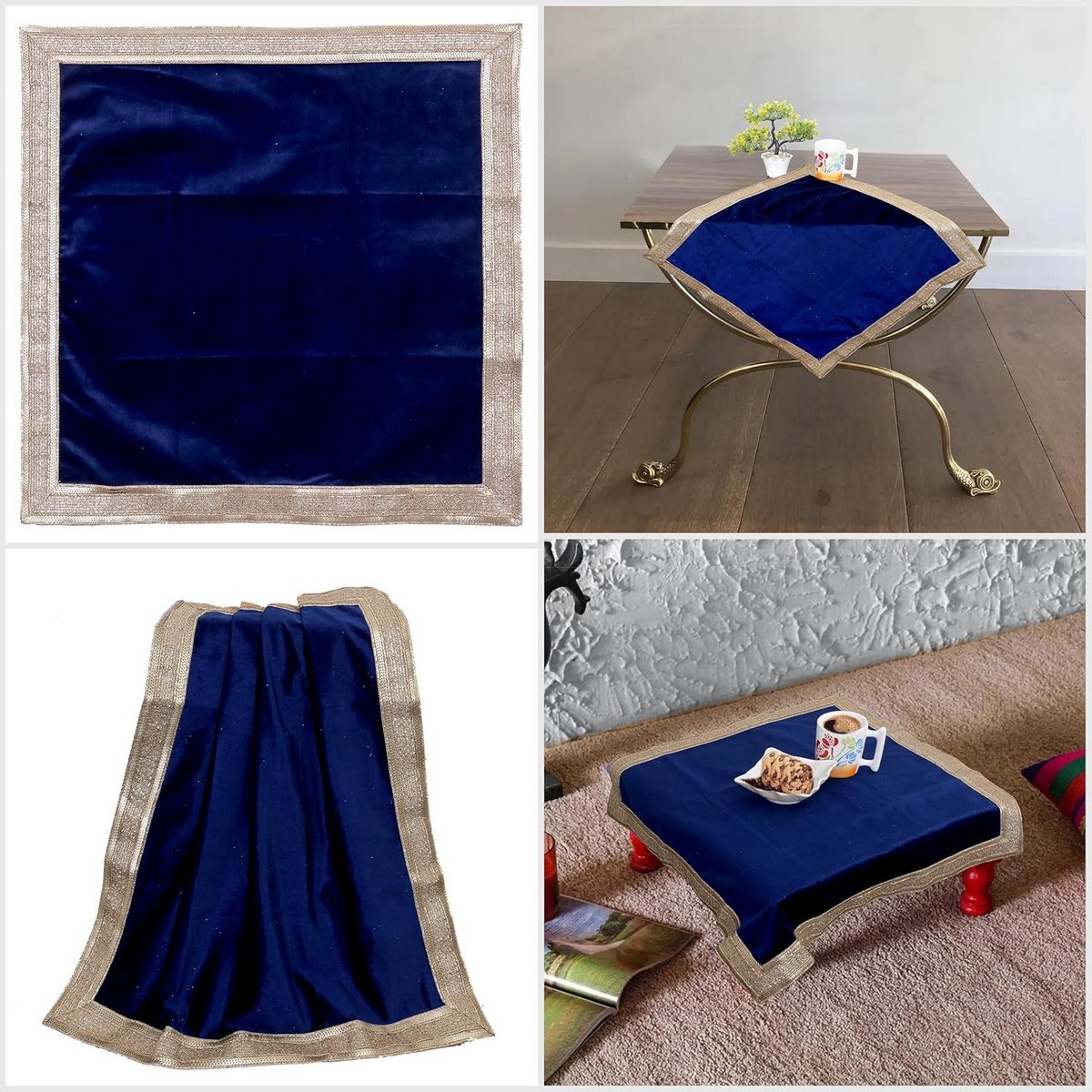 Zacht Fluweel Doek met Gouden Rand voor Tarot Altare en Decoratie