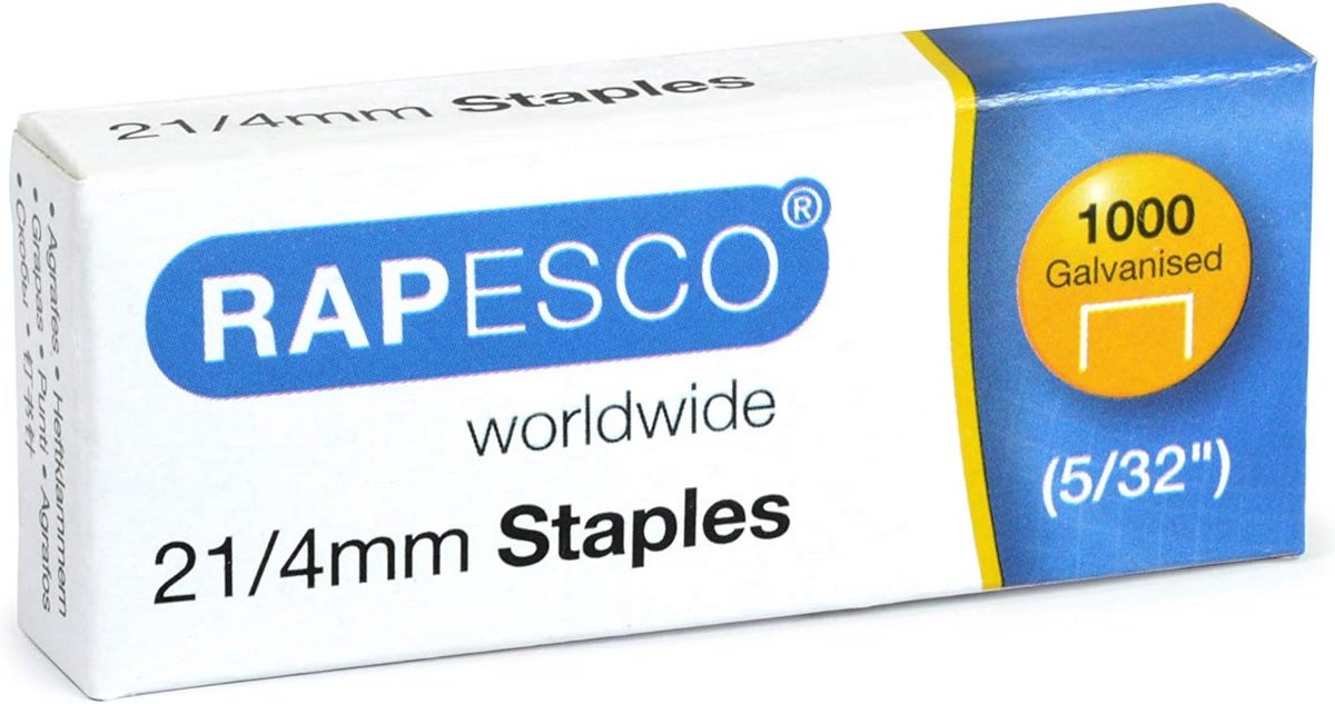 Gegalvaniseerde nietjes 21/4 mm voor nietmachine (doos 1000 stuks)