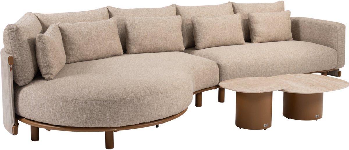 4 Seasons Outdoor Sofie/Safina salon modulaire chaise longue 4 pièces amber