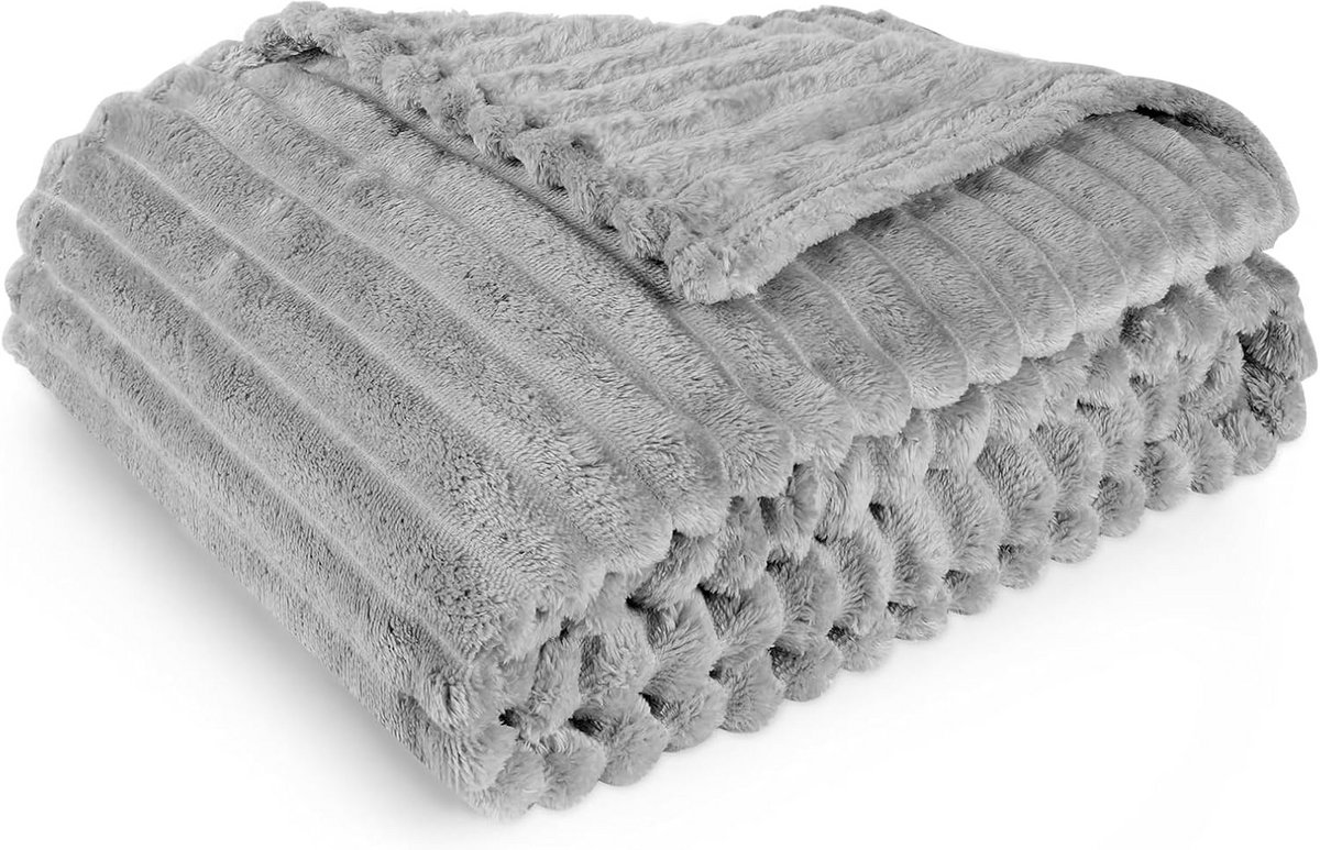 Pluizige Nepbont Plaid voor op Bank en Bed - Super Zacht en Warm