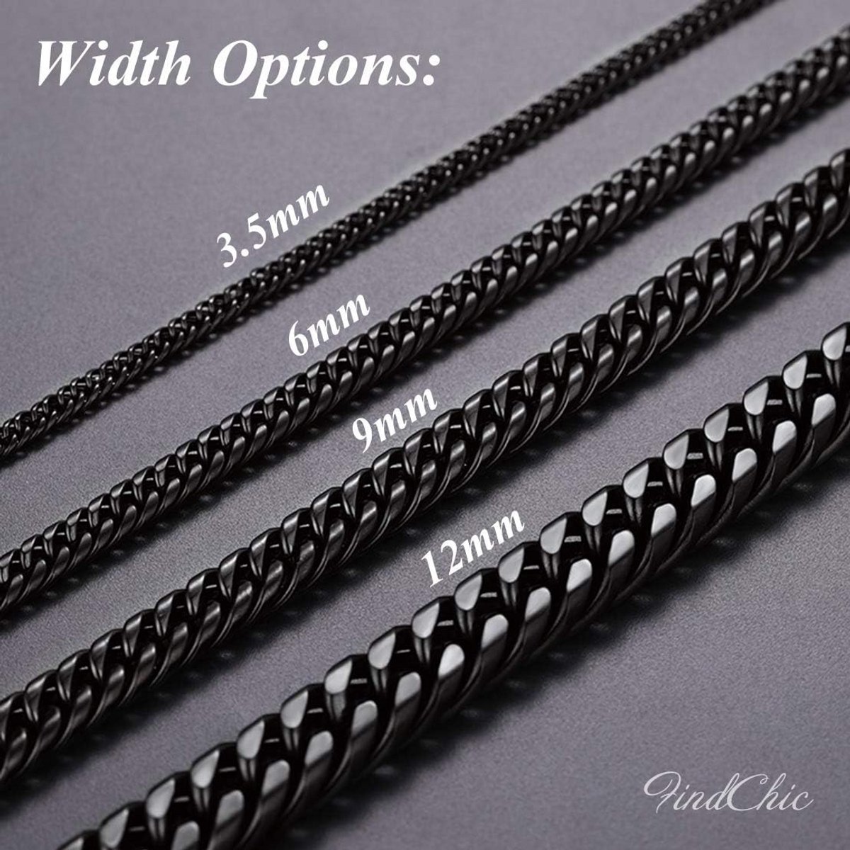 Cubaanse Schakelketting voor Heren - RVS, Diverse Maten en Lengtes