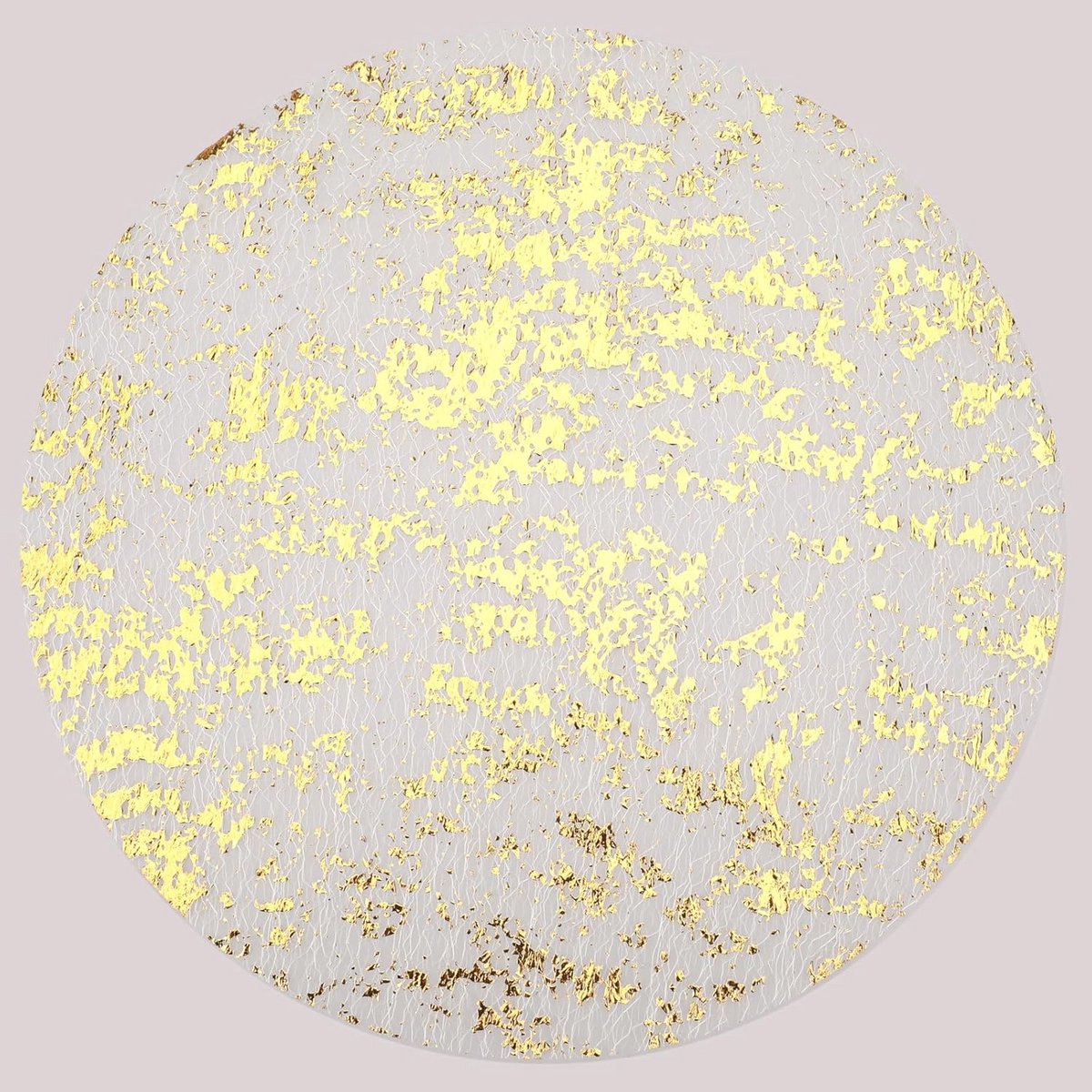 Gouden Wegwerpservetten Rond Metalen Diner Onderzetters Set van 16 Stuks