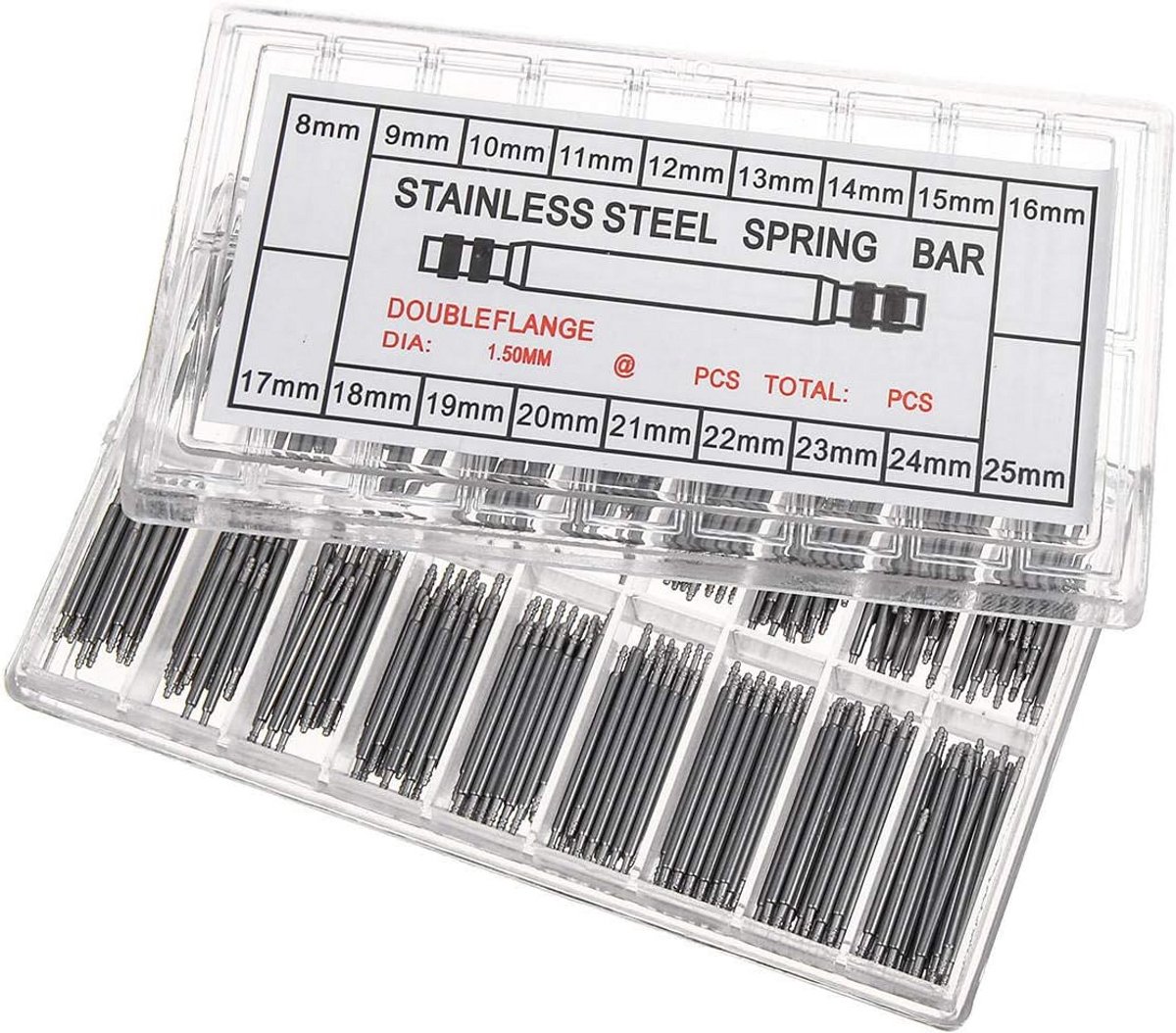 360 Delige Set RVS Horlogeband Veerstangen Reparatiekit voor Horloges