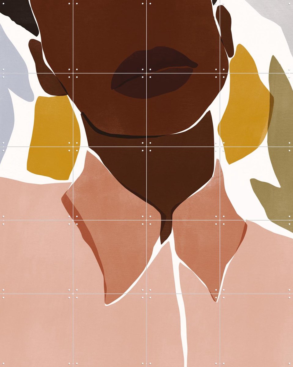IXXI Amani, Sacrée Frangine - 80 x 100 cm - Gratis ophangtool - Grote wanddecoratie en posters - Kleurrijk, Grafisch Ontwerp,